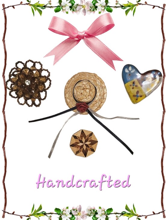 Jewelry - Handcrafted Natural Tone Brooch Bundle